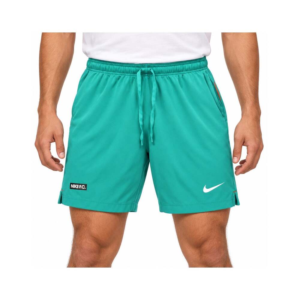 Nike F.C. Shorts Mens XL Green Soccer Athletic 9 Inseam Zip Pockets DH9663-370